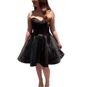 Jovani Strapless Dress Black/White